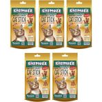CatMozz 5x10'lu Stick Kuzu Etli Kedi Otlu Kediler İçin Ödül Çubuğu