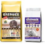 CatMozz Tavuklu Yetişkin 15 kg Kedi Maması ve Parfümlü Topaklanan Kedi Kumu 10lt CatmozzStar