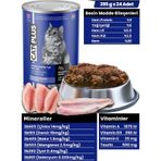 CatPlus Okyanus Balıklı Kedi Konserve Yaş Mama 24 x 395 G