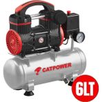 Catpower 1 Hp Sessiz Yağsız Kompresör 6 lt 8 Bar Hava Hacmi ile Güçlü Performans