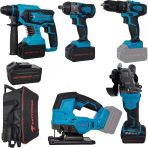 Catpower Akülü Set Darbeli Vidalama Kırıcı Delici Avuç Taşlama -4150