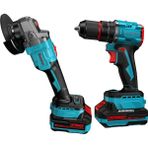 Catpower E1030 Kömürsüz Li-Ion Akülü 2'li Kombo Set Matkap ve Avuç Taşlama 20V 4.0AH+2.0AH
