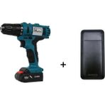 CatPower E5102 20 V 1.5 Ah Li-İon Çift Akülü Vidalama Matkap + S125q Akdeniz Taşınabilir Şarj Cihazı