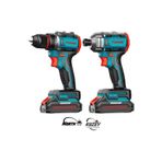 CATPOWER EL ALETLERİ CatPower Kömürsüz Akülü 2'Li Set Matkap ve Vidalama 20V 2 x2 Ah 5135