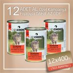 Cat's Choice Biftekli Kıyılmış 12x400 gr Yetişkin Kedi Konservesi