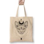 Cats Kedi 03 Bez Çanta Uzun Saplı - Açık Bej - 40 X 40
