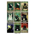 Cats Kedi Mizah Temalı Laptop Tablet Telefon Defter Sticker Set1