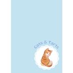 Cats & Tarts (Blue): Cozy Journal Notebook with 7x10-inch Dot Grid Pages