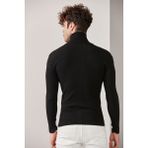 Catspy Erkek Siyah Lycra Boğazlı Kazak - M