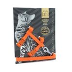 Cattie EKT Turuncu 1x25-40 cm Desenli Dokuma Kedi Göğüs ve Gezdirme Tasması Takımı