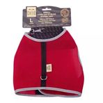 Cattie Havalı Dokuma Kırmızı Large 1.5x30-40 cm Kedi Göğüs ve Gezdirme Takımı