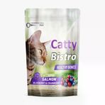 CATTY Catty Bistro Sağlıklı Kemikler Somonlu Yaban Mersinli ve Kızılcıklı Kedi Ödül Maması 60 Gr