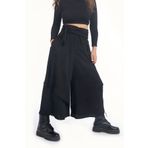 Catz Clothes Kadın Pantolon Etek Siyah Viskon Gloria + Kemer