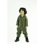Catz Kids Haki Gabardin Yakalı ve Cepli Tulum - 2 - 3 Yaş