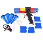 Caulk Tabanca, 310ml Pnömatik Ayarlanabilir Basınçlı Cam Taban Tabancalı Taban Tabancası Aracı Ayar Valfı Ile Kazanma Tabancası Tabancalı Cam Tutkal Taşıtma Tabancası