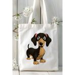 Cavalier King Charles Köpek Baskılı Bez Çanta Omuz Çantası Kişiye Özel Model 11