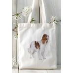 Cavalier King Charles Köpek Baskılı Bez Çanta Omuz Çantası Kişiye Özel Model 6