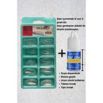 CAVALYN OCEAN Takma Tırnak ( Badem 132 Şefaf ) + Tırnak Yapıştırıcısı ( Nail Glue ) 3gr | Suya Dayanıklı