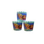 CAVAŞ sun hat 25 Adet Elsa Anna Konseptli Bebek Temalı Kek Kabı Ikramlık Muffin Kalıbı Cupcake Stand Kapsülü