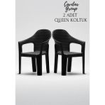 Çavdar Group 2'li Queen Rattan Desenli Koltuk Bahçe Koltuğu Balkon Bahçe Teras Sandalye