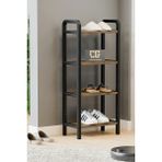 Çavdar Group 4 Katlı Ahşap Çubuklu Ayakkabılık, 40 cm Düzenleyici Raf Ceviz