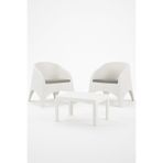 Çavdar Group Olivia 1+1 Bistro Set Minderli 2 Kişilik Oturma Grubu Sehpa Bahçe Balkon Teras Set