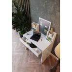 Çavdar Mobilya Beyaz Çalışma Masası 90x49 - Bilgisayar Ofis Beyaz Ders Masası - 49 x 90