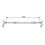 CAVO 5502666 El Fren Teli Arka Sol Mb A 140-160-170-180-200 97-98 1056 503Mm