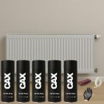 CAXCOLORS 5 Adet Isıya Dayanıklı Petek-Kalorifer-Radyatör-Klima Vernikli Sprey Boya Seti 400 ml - AÇIK GRİ