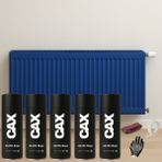 CAXCOLORS 5 Adet Isıya Dayanıklı Petek-Kalorifer-Radyatör-Klima Vernikli Sprey Boya Seti 400 ml - MAVİ