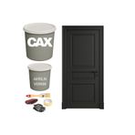caxcolors AHŞAP-LAKE-TEKNE VERNİKLİ KAPI AKRİLİK BOYA SETİ 1 LİTRE+500ML AKRİLİK KORUMA VE PARLAKLIK VERNİĞİ