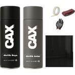 CAXCOLORS Ahşap&lake Dolap Boyası Özel Yapım Akrilik Sprey Boya 400 ml + Çizik Astarı - PARLAK SİYAH