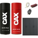 CAXCOLORS Ahşap&lake Dolap Boyası Özel Yapım Akrilik Sprey Boya 400 ml + Parlaklık Verniği - ANTRASİT GRİ