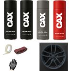CAXCOLORS Araba Jant Sprey Akrilik Özel Yapım Sprey Boya Seti 400 ml (2 Adet Boya-1 Adet Vernik-1 Adet Astar) - ANTRASİT