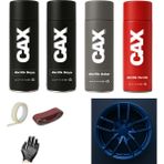 CAXCOLORS Araba Jant Sprey Akrilik Özel Yapım Sprey Boya Seti 400 ml (2 Adet Boya-1 Adet Vernik-1 Adet Astar) - MAVİ