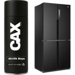 CAXCOLORS Buzdolabı Beyaz Eşya Dönüşüm Sprey Boyası 400 ml - MAT SİYAH