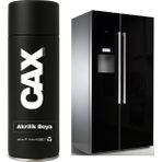 CAXCOLORS Buzdolabı Beyaz Eşya Dönüşüm Sprey Boyası 400 ml - PARLAK SİYAH