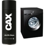 CAXCOLORS Çamaşır-Kurutma Makinası Beyaz Eşya Dönüşüm Sprey Boyası 400 ml - SİYAH