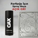 CAXCOLORS Cax Akrilik Sprey Boya 400ML - Ferforje, Metal ve Mobilya Yenileme Boyası - (Hızlı Kuruyan) - Açık Gri