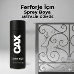 CAXCOLORS Cax Akrilik Sprey Boya 400ML - Ferforje, Metal ve Mobilya Yenileme Boyası - (Hızlı Kuruyan) - Gümüş - Altın