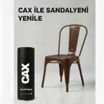 CAXCOLORS Cax Colors Metal Ahşap Plastik Sandalye Sprey Boya 400ML - Çizilmelere Dayanıklı Hızlı Kuru Boya - Koyu Kahverengi