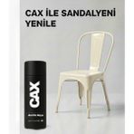 CAXCOLORS Cax Colors Metal Ahşap Plastik Sandalye Sprey Boya 400ML - Çizilmelere Dayanıklı Hızlı Kuru Boya - Krem