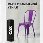 CAXCOLORS Cax Colors Metal Ahşap Plastik Sandalye Sprey Boya 400ML - Çizilmelere Dayanıklı Hızlı Kuru Boya - Mor