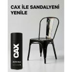 CAXCOLORS Cax Colors Metal Ahşap Plastik Sandalye Sprey Boya 400ML - Çizilmelere Dayanıklı Hızlı Kuru Boya - Parlak Siyah