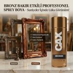 CAXCOLORS Cax Profesyonel Altın Varak Etkili Sprey Boya 400 ml - Ahşap, Metal, Cam Hobi Boyası - Bronz