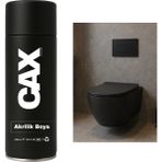 CAXCOLORS Duşakabin-Lavabo-Fayans-Klozet Spreyi Suya Dayanıklı Sprey Boya 400 ml - MAT SİYAH