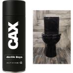 CAXCOLORS Duşakabin-Lavabo-Fayans-Klozet Spreyi Suya Dayanıklı Sprey Boya 400 ml - PARLAK SİYAH