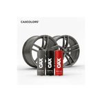 caxcolors Gun metal Jant Boyama Seti - 3'lü Avantajlı Paket (Akrilik Astar + Boya + Vernik)