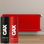 CAXCOLORS Isıya Dayanıklı Petek Sprey Boya + Boya Koruma ve Parlaklık Verniği 400 ml ( Kalorifer - Radyatör ) - KIRMIZI