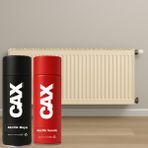 CAXCOLORS Isıya Dayanıklı Petek Sprey Boya + Boya Koruma ve Parlaklık Verniği 400 ml ( Kalorifer - Radyatör ) - KREM